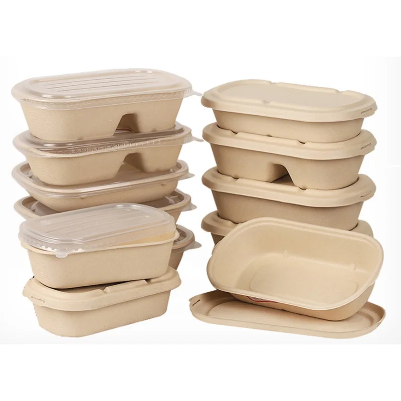 Degradable Disposable Corn Starch American Lunch box Divider Packing box Take-out box