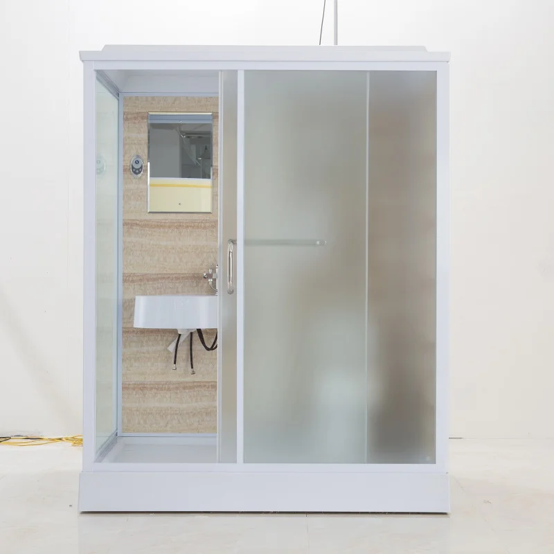 XNCP Modern Bathroom Solution Integrated Modular Prefab Bathroom Unit Sliding Curved Shower Enclosures Simple Stylish Home Use