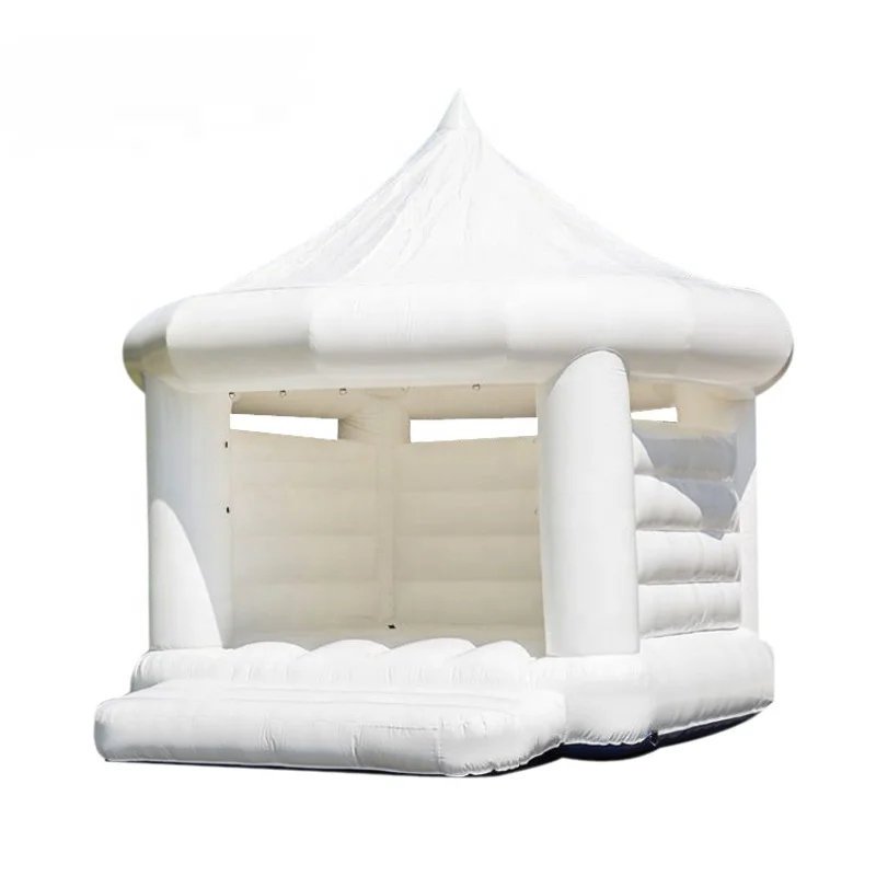 Wedding Rental New Outdoor White Wedding Bouncer Inflatable Jumping Castle White Castle For Sale