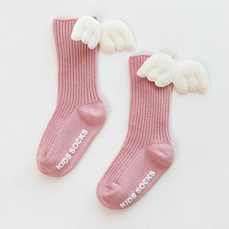 New Arrival Anti Slip Toddler Socks Wholesale Fancy 3D Angel Wings Baby Socks For Children