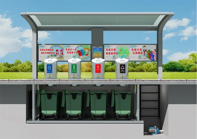 RNKJ Экологически чистая система сортировки отходов перерабатывают подземные контейнеры для отходов