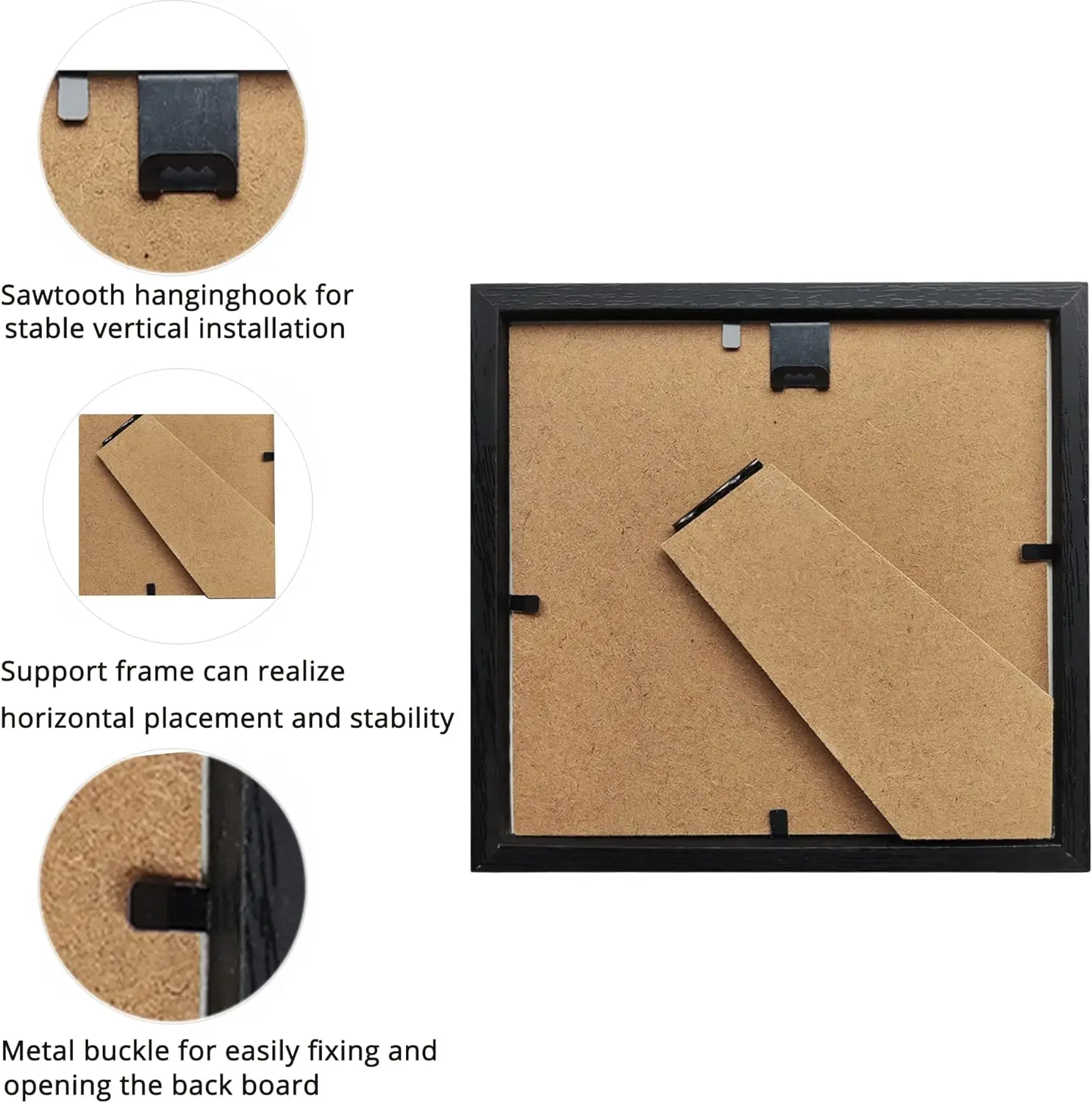 5x5 Small Shadow Box Frame Display Case Wall Mount Wooden Display Box with Plexiglass for Memorabilia Medal Crafts Tabletop