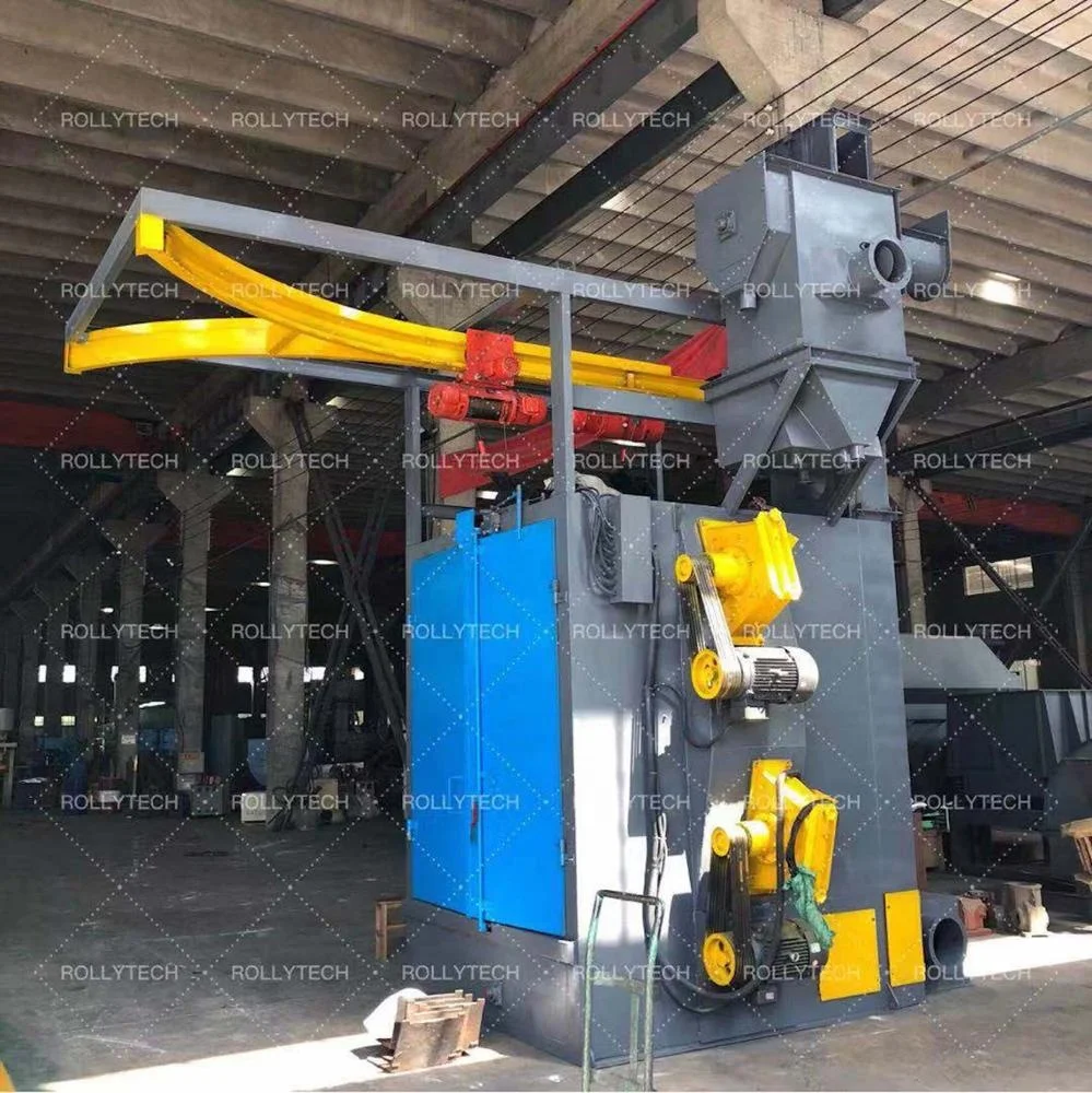 Customized double pneumatic door hanger type shot blasting machine