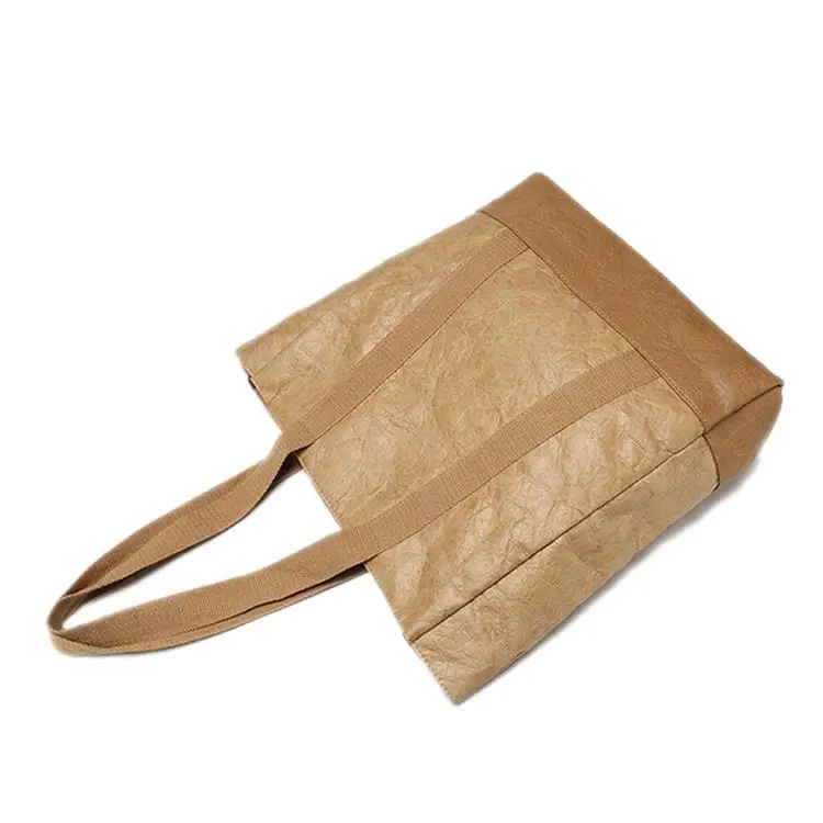 waterproof dupont paper tote shopping bag with handle custom dupont paper tote bag