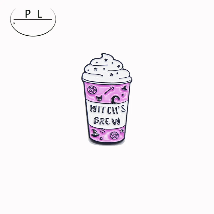 Лидер продаж от производителя, оптовая продажа, Металлическая Булавка из сплава на заказ, значок, милая цветная булавка в форме бутылки для напитков, брошь на лацкан