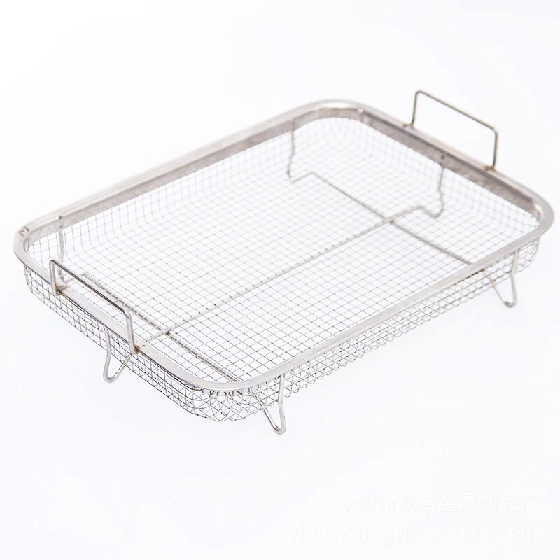 F2-320 Kitchen Round fish grader basket net,Stainless steel bbq mesh grill net barbecue basket mesh grid grill net