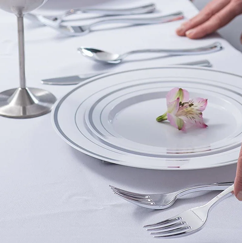 Heavy Duty Bulk Plastic Silverware Set  Disposable Flatware cutlery for party