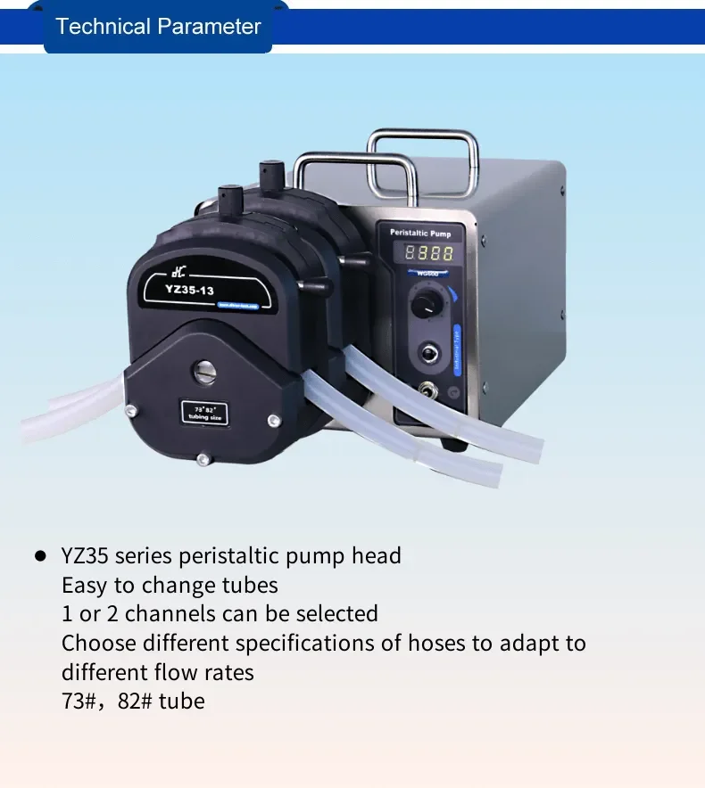 China supplier  WG600-2J +YZ35 large flow rate peristaltic pump 12L