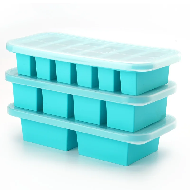Meal Prep Store Soup Sauce Broth Leftovers Smoothie Large Ice Cube Silicone Freezer tray Food Molds storage Container