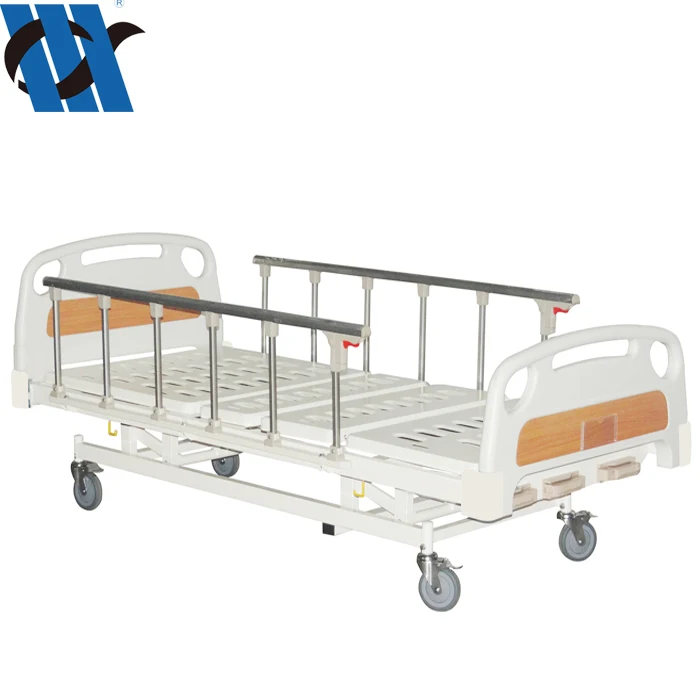 Mdk-t3611L 3 Crank Hospital Bed Medycon Manufacture Medical Furniture Height Adjustable Foldable Manual Hospital Bed