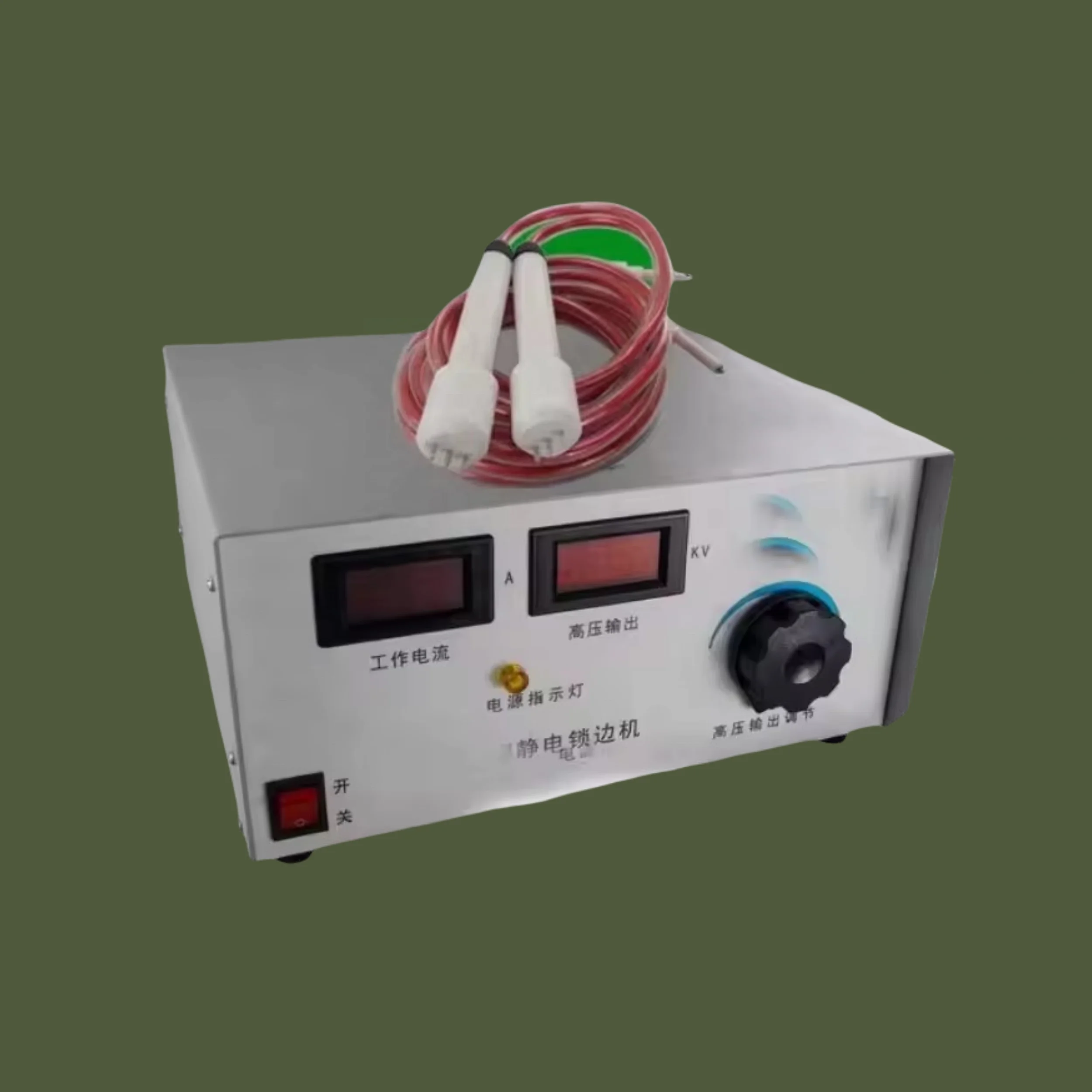 High voltage and safety static charge generator for iml label
