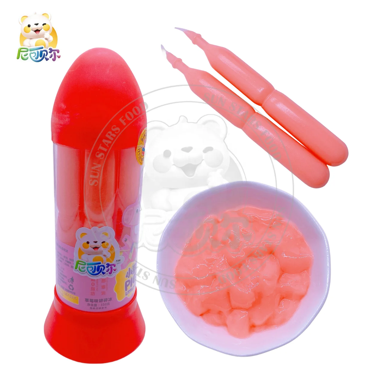 Mini Cartoon Rocket Shape Jar with Fruity Flavour Fruit Jelly Cute Mini Cup Jelly