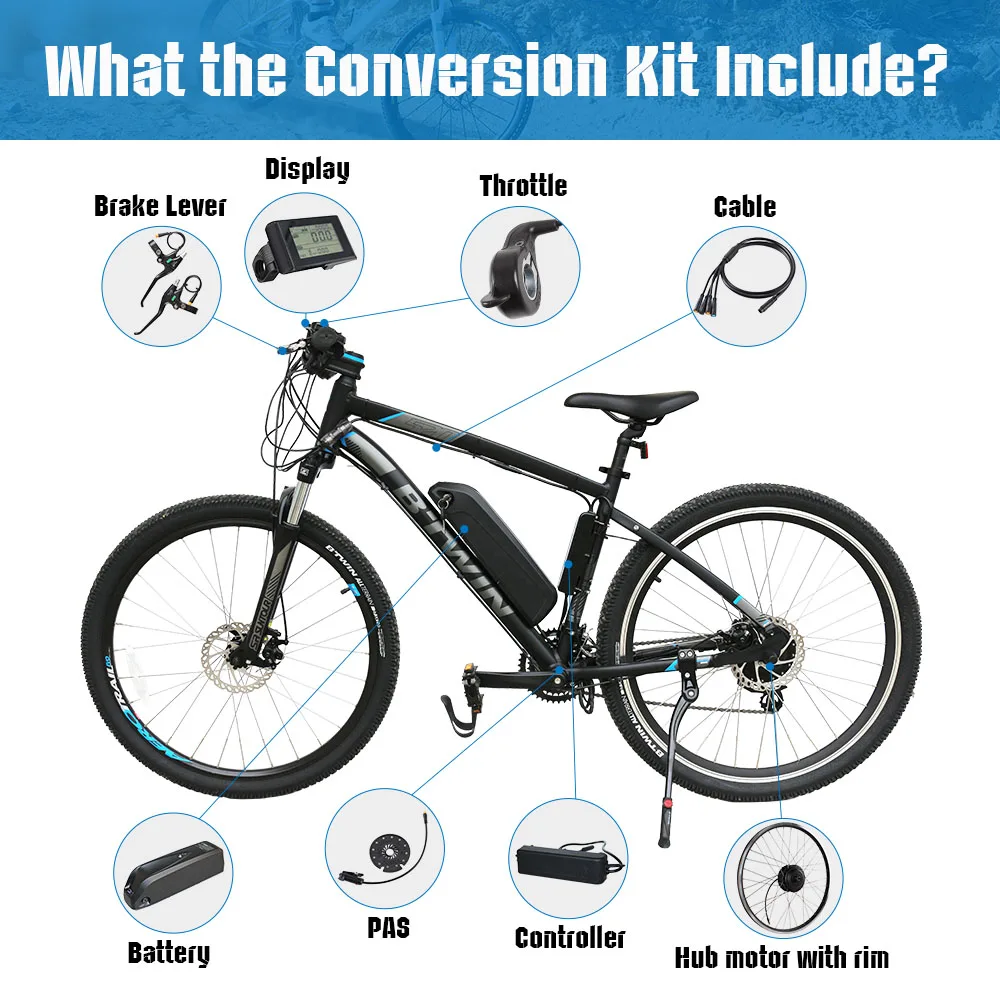 250w 350w 500W DIY e-bike gear motor conversion kit