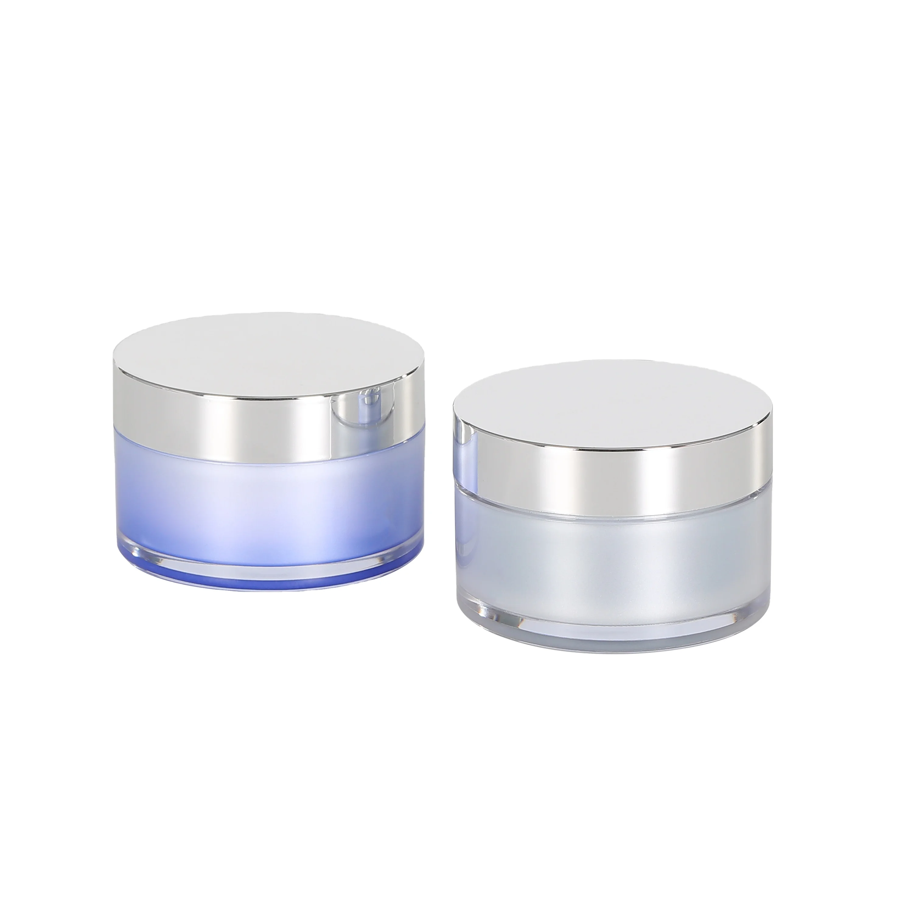 100G  luxury round jar cream container with plastic lid for cosmetic packaging