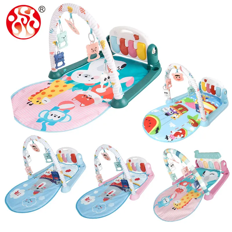 Environmental Friendly Baby Piano Gym Activity Play Mats Non-Toxic Soft Cotton Kids Crawling Mat for Baby Child