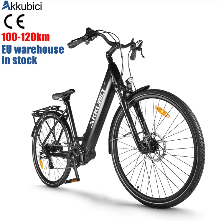 Akkubici electric hybrid city bike manufacturer brand new 700c 28 zoll urban step through e bike electric bicycle eu warehouse