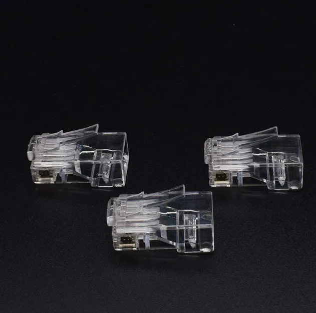 50pack ethernet RJ45 connector Cat5e 8P8C pass through RJ45 modular plug UTP RJ45 connecter Cat5e Network modular plug