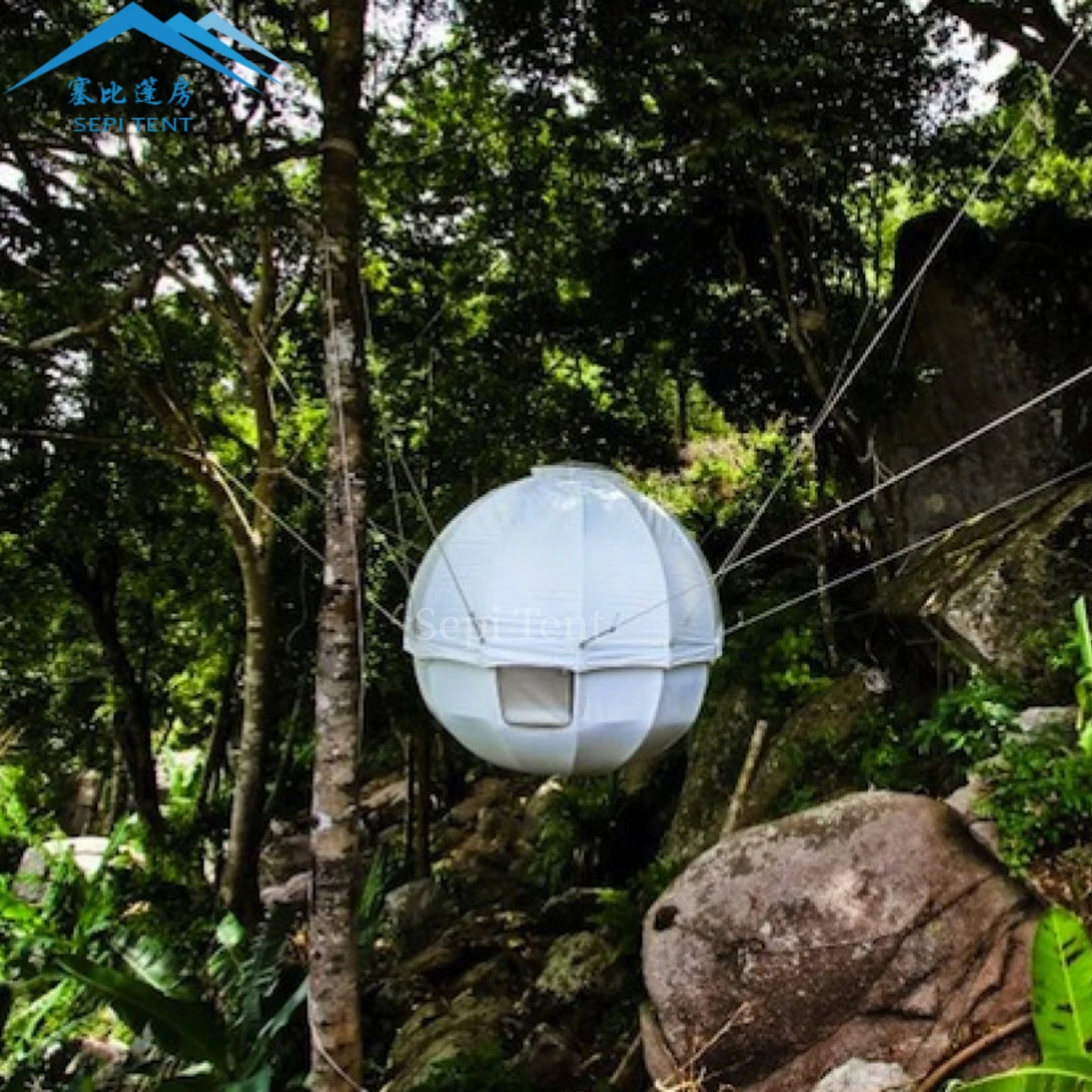 Custom 2024 New Outdoor Tree Tent Dome House Tent Waterproof Glamping Camping Tree Hanging Tent