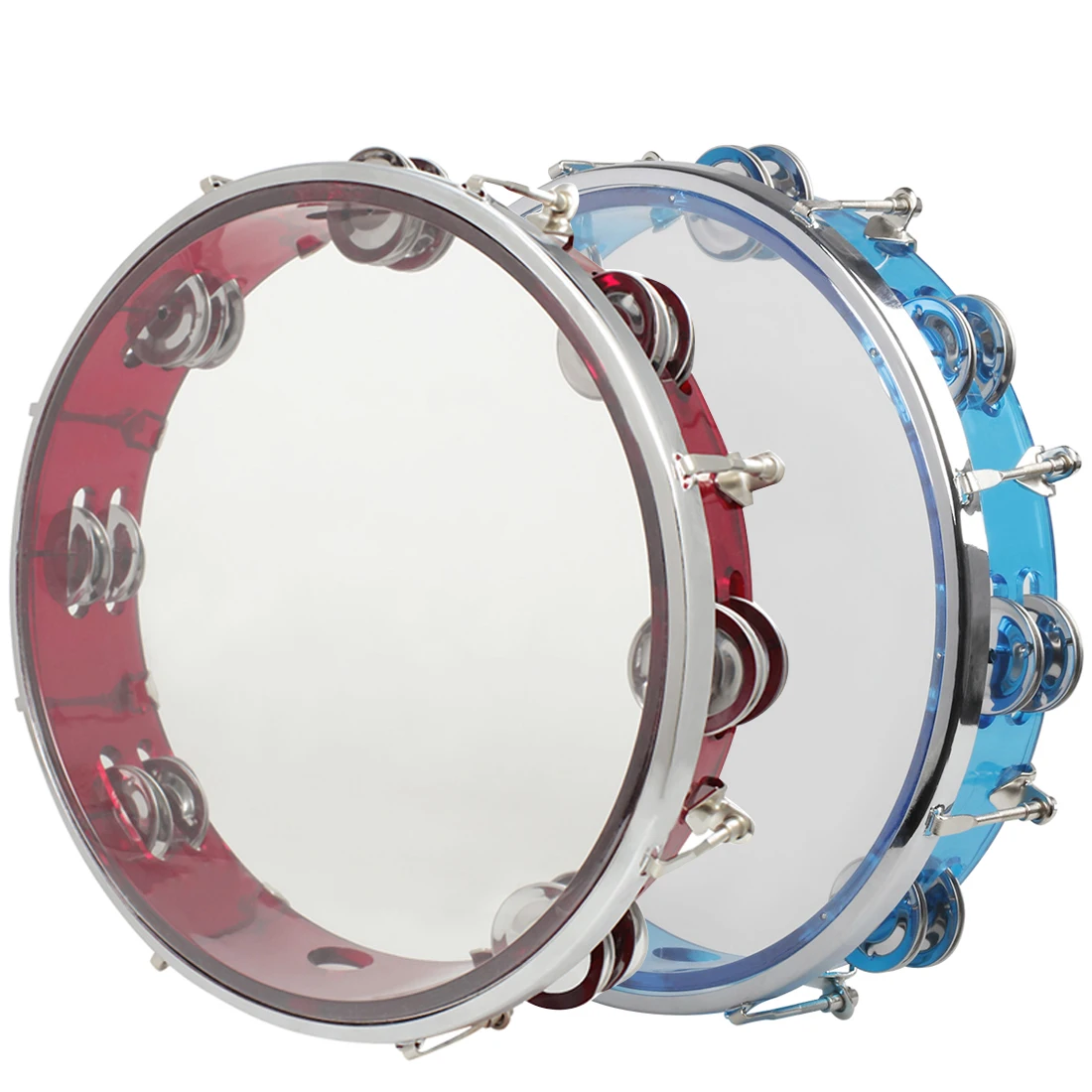 Selling hot selling percussion instrument party game toy 10 inch self tuning plastic tambourine