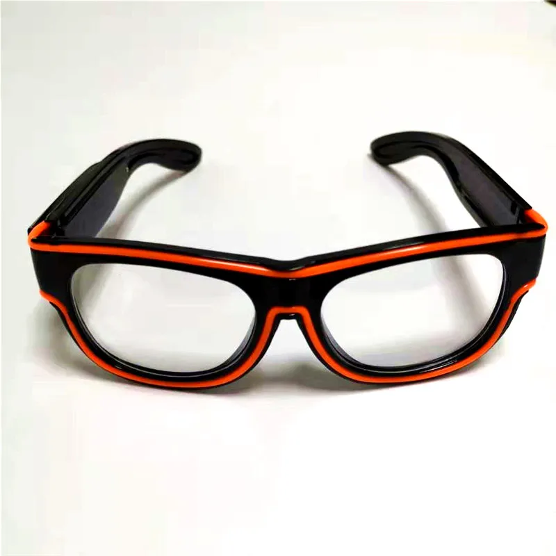 Рождество Хэллоуин фестиваль перезаряжаемые светящиеся неоновые очки EL Wire светящиеся мигающие светодиодные солнцезащитные очки костюмы для вечеринки