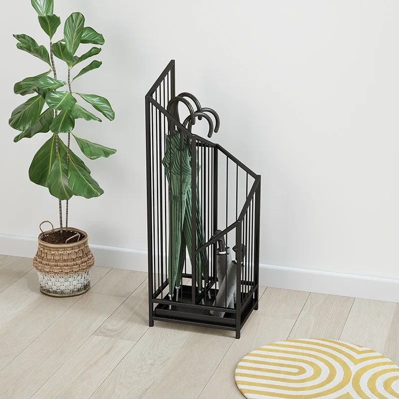 Wholesale Fashion Modern Simple Umbrella Holder Rack Hotel Office Hall Entrance Furniture Antirust Iron Umbrella Stand