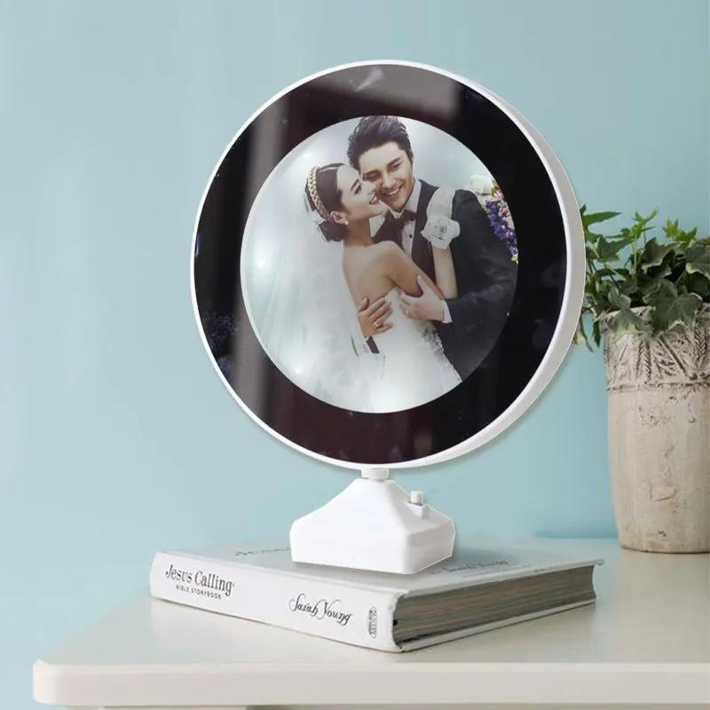 Hot Selling Creative Magic Mirror Photo Frame With Multi-function Led Plastic Photo Frame With Lamp Picture Frame