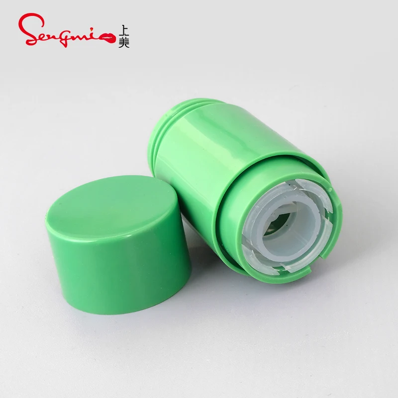 Empty Round Shape Plastic Portable 40g Solid Sunscreen Stick Packaging Tube Deodorant Container