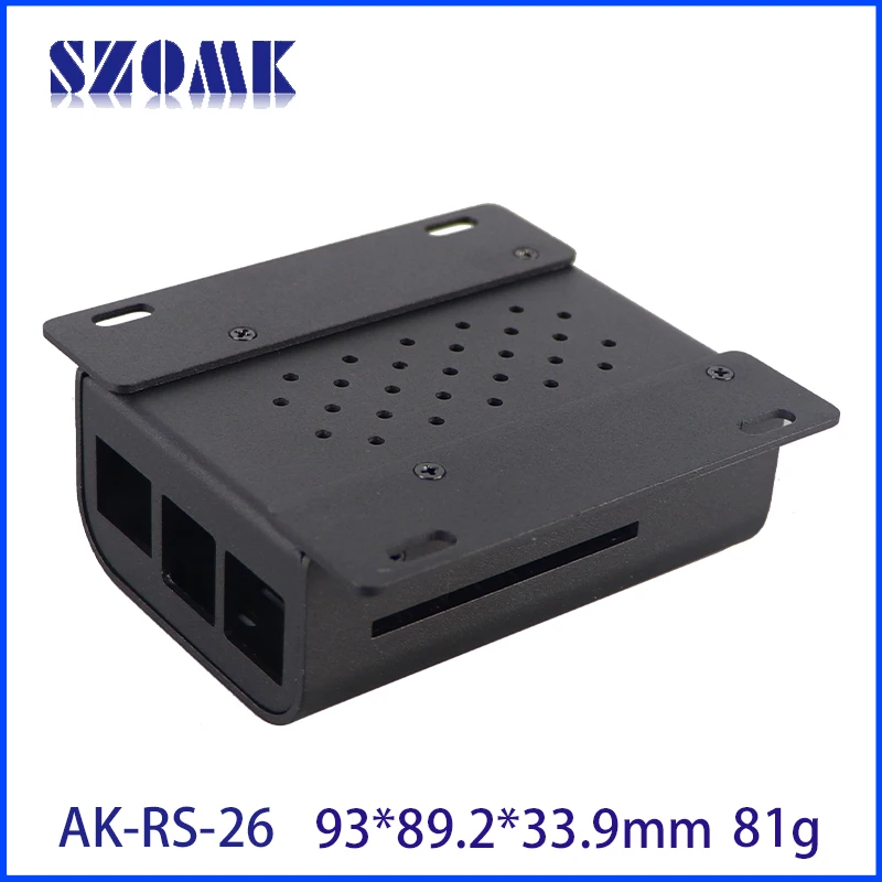 SZOMK AK-RS-26 93*89.2*33.9mm Wholesale Extrusion Customized Wallmount Aluminum Enclosures Box For Raspberry Pi 4B