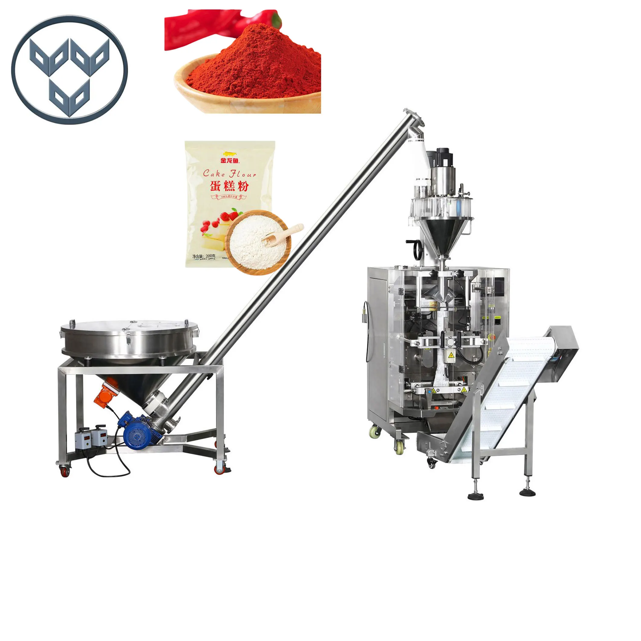 Automatic Wheat Flour Milk Tea Chili Curry Powder Filling Packing Machine