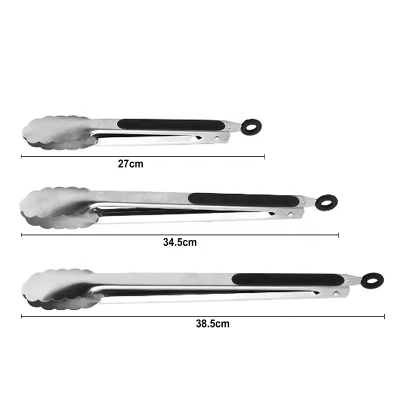 Multifunction Frying Food Serving Tongs Barbecue Clip Clamps Stainless Steel Kitchen Food Serving Tong