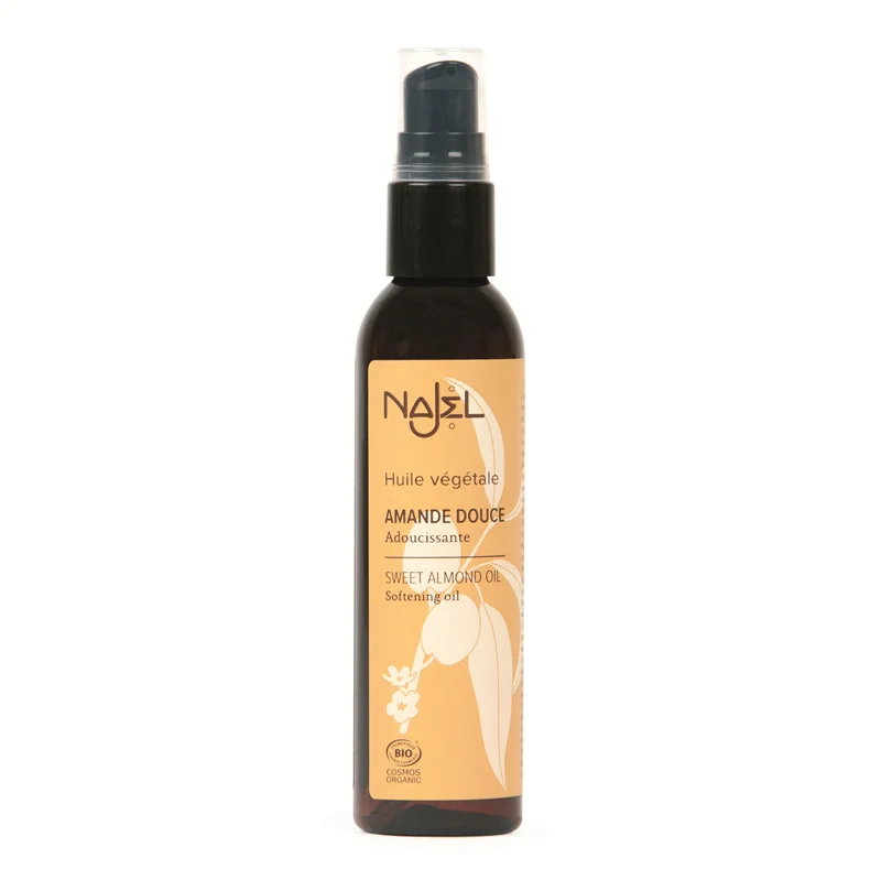 Najel Organic Sweet Almond Oil, Nourishing Soothing Regenerating Calming Antioxidant Bulk