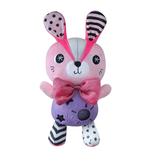 Hot Selling Plush Como Playland Bunny Musical Baby Teething Toy For Baby