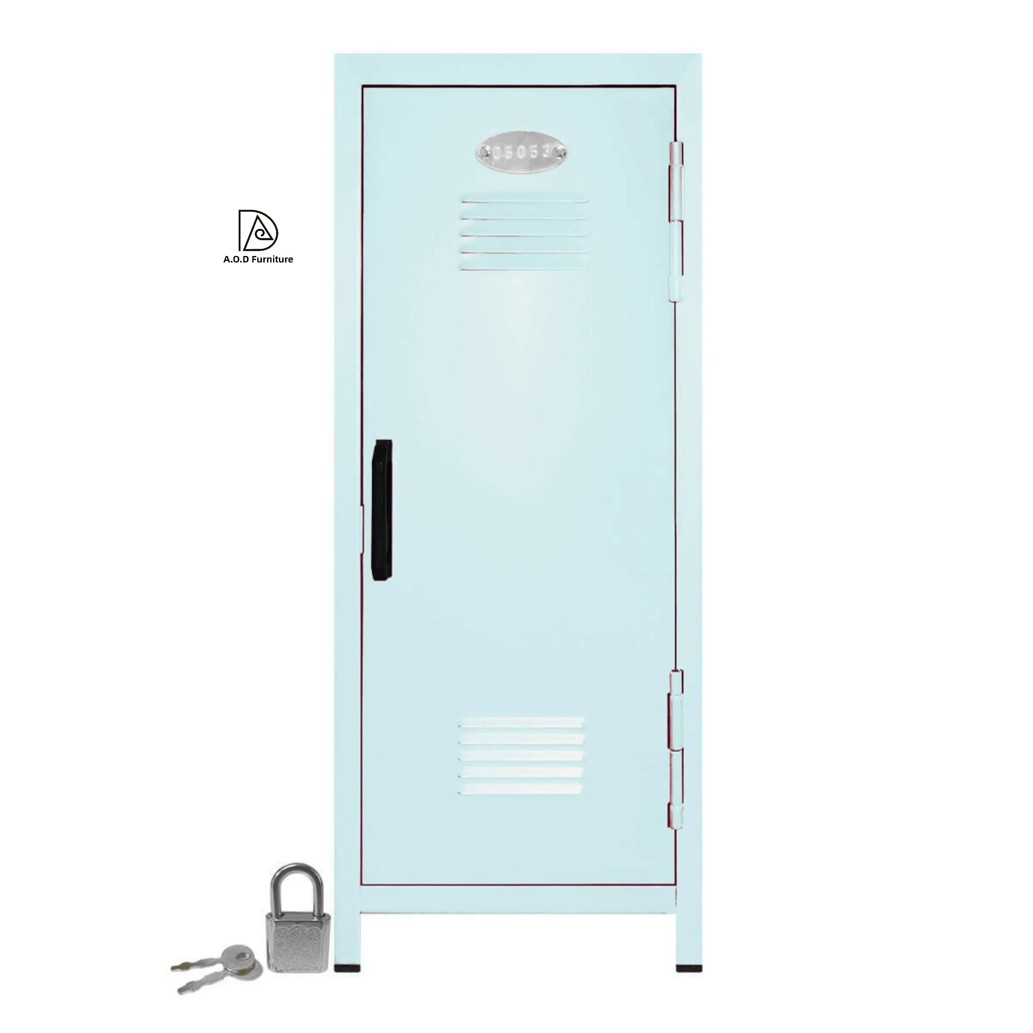 Pink Single Key Lockable Creative Metal Toy Small Mini Locker for Kids