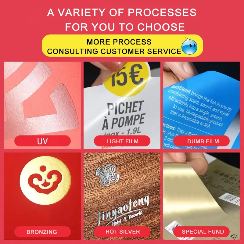 direct thermal label Custom label stickers Roll waterproof sticker Waybill warning label