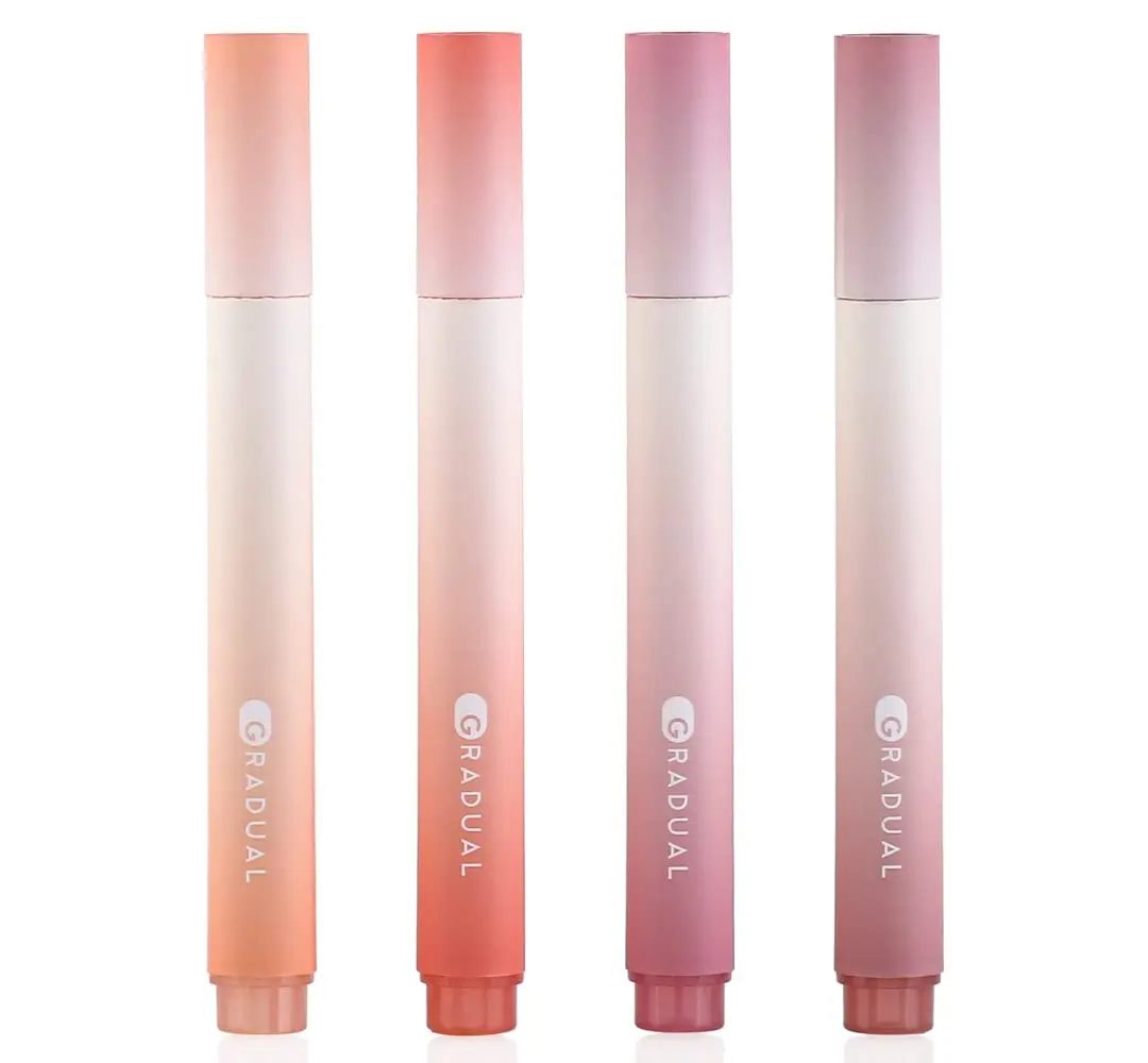 Gradual Color Highlighters,Chisel Tip Marker Highlighters,for Journal Bible Notes,Assorted Color,4-Pack