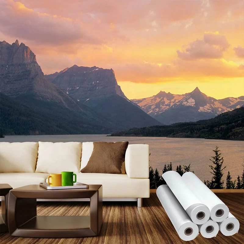 Self Adhesive Texture Wall Paper Eco-Solvent Waterproof Moisture-Proof White Textured 3D Printable Wallpaper