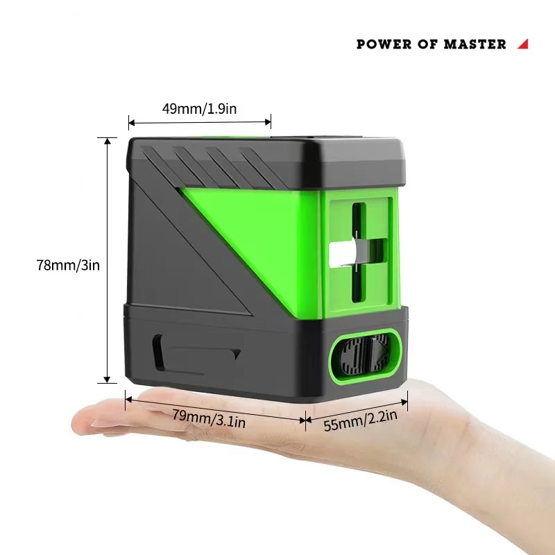 XCSJ-T2A Cross Line Green Laser Level Self-leveling Mini 2 Line Measuring Construction Tools