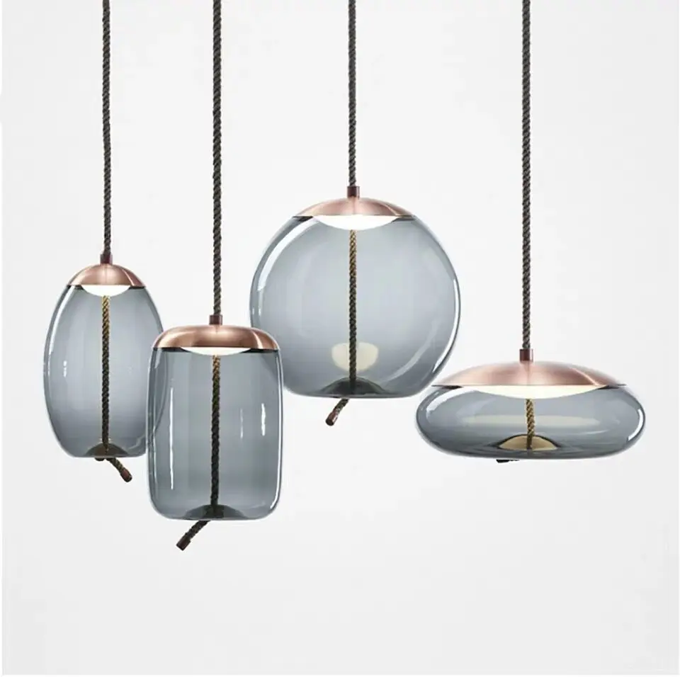 Modern LED Nordic lights Indoor Decoration Chandelier Glass Ball  pendant lights Ceiling Hanging Lamp for kitchen