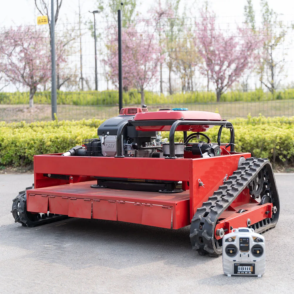 2024 new MJYL 1070mm cutting width remote control lawn mower climb slpoe crawler ROBOT MOWER garden grass cutter gasoline lawn
