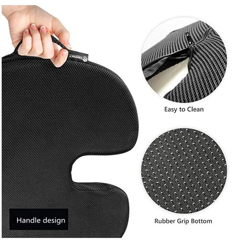 Gel cooling hemorrhoids cushion enhanced blood circulation elderly office chair car seat cushion with cover for long sitting