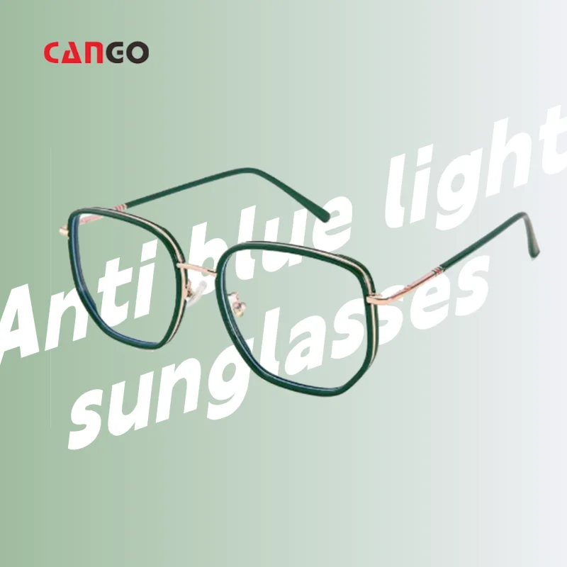 Men retro anti-blue light eyeglasses frames women high-class sense of fashion black frame decorative flat glasses