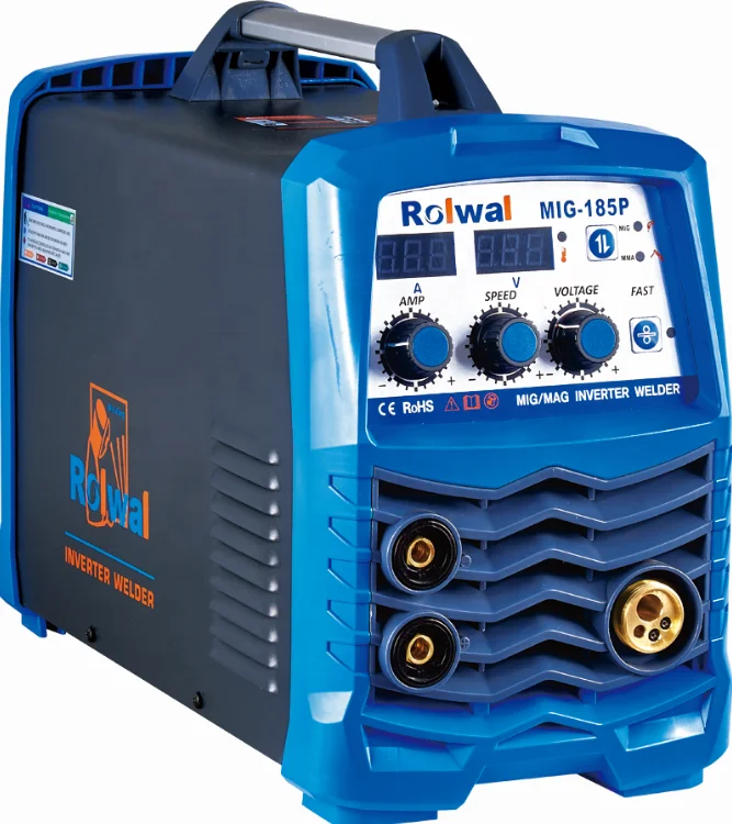 Rolwal Portable IGBT Gas Gasless Inverter Arc Co2 Soldadora Mig Mag Welding Plant Welder Machine 185 Amp 205 amp MIG Welders