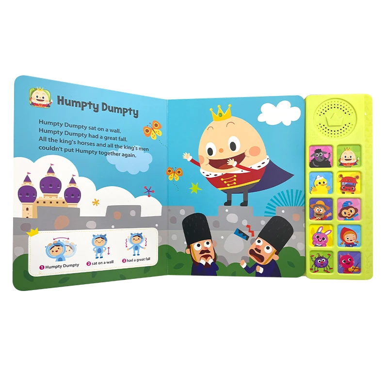 OEM Baby Book Talking Push Button Sound Book Educational Learning Touch Electronic Book for Children