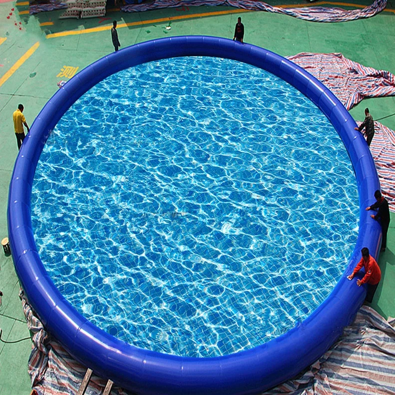 Outdoor giant inflatable swimming pool, round inflatable water pool with ripple bottom