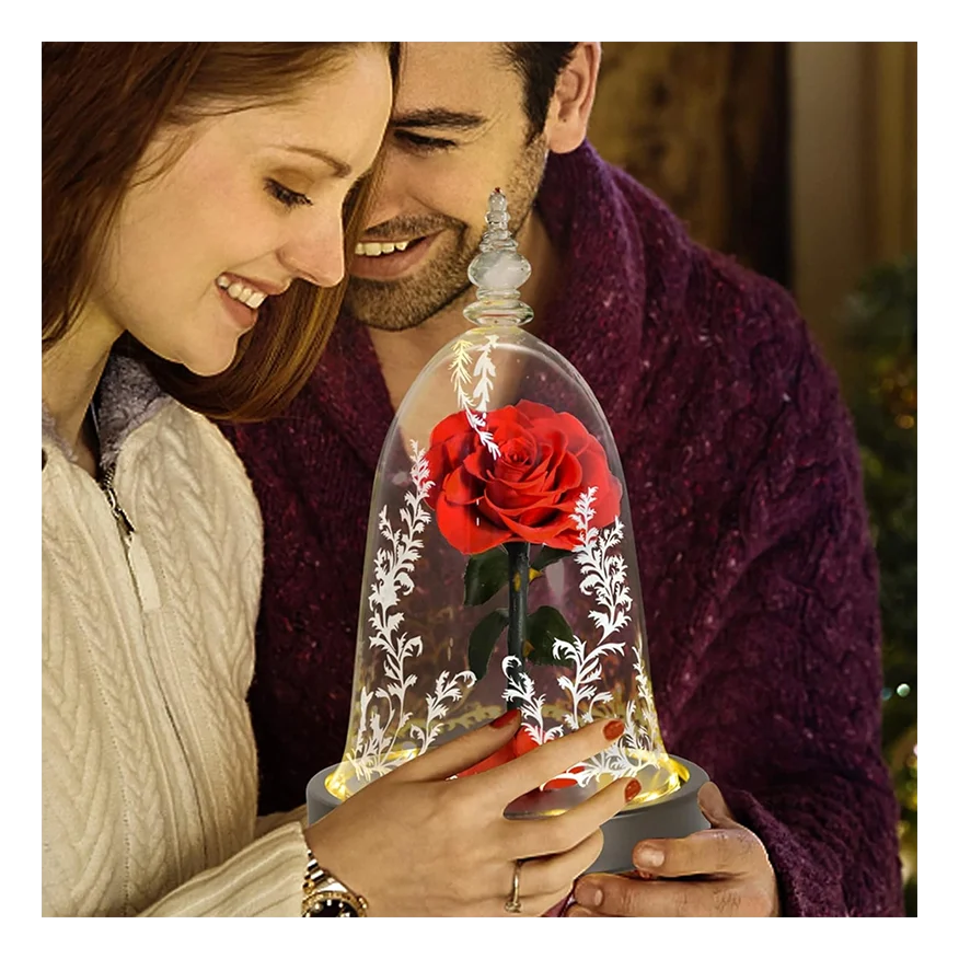 bella y bestia bella y la bestia flor de la bella y la bestia Enchanted Rose Beauty And The Beast Preserved Rose In Glass