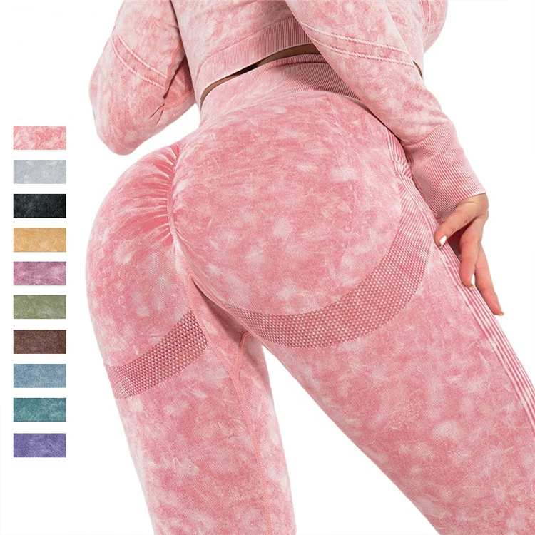 Женские Леггинсы для йоги с эффектом потертости и эффектом потертости