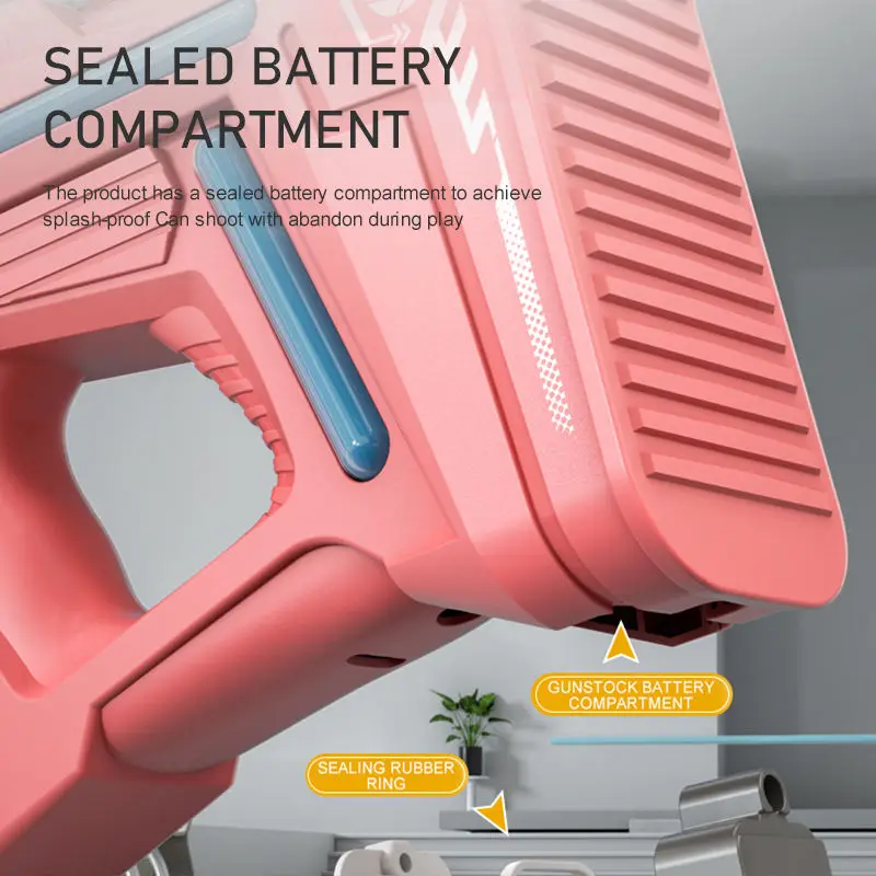 Electric Water Gun High Capacity Battery Powered Automatic Electronic Big Water Gun For Adults Kids Summer Outdoor Toys