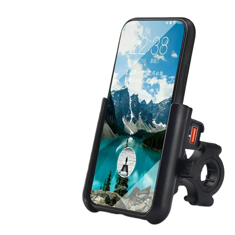 2A Aluminum Alloy Motorcycle Phone Charging Holder Handlebar Bracket With Switch