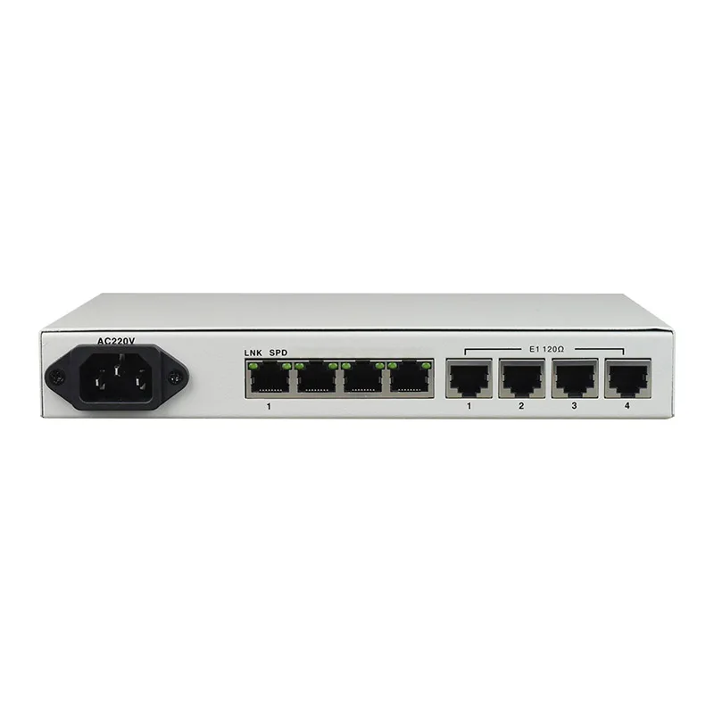 High Performance Ethernet over E1 Protocol Converter 4 Channel E1 to FE Interface Converter