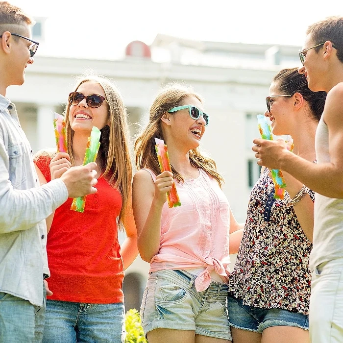 Disposable Ice Popsicle Bags Ice Pops Freeze Pop Bags With Zip Seals  Fruit Juice Plastic Soft Tube Bag for Ice Pop
